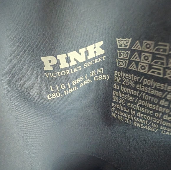 EUC!🩵🌟PINK by Victoria’s Secret — Lightly Lined Sports Bra 💙Size L - Picture 2 of 4